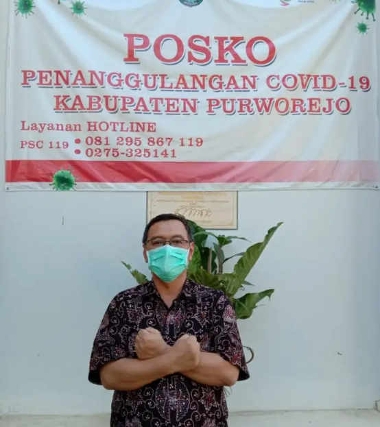 Juru Bicara Satgas Penanganan Covid-19 Kabupaten Purworejo, dr Tolkha Amaruddin SpTHT-KL, Kamis (29/4).