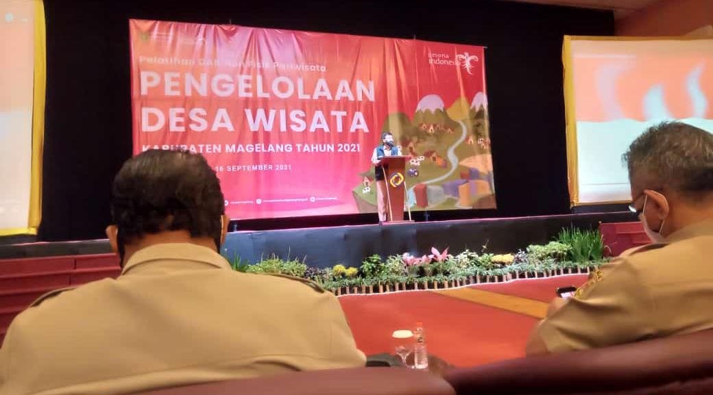 PELATIHAN. Operator destinasi wisata Kabupaten Magelang dalan Pelatihan Mitigasi Bencana di Destinasi Pariwisata.