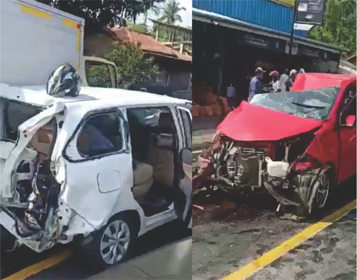 Sembilan kendaraan terlibat kecelakaan lalu-lintas di Jalan raya Semarang - Magelang pada Jumat (22/10/2021) sekitar pukul 14.00 WIB.