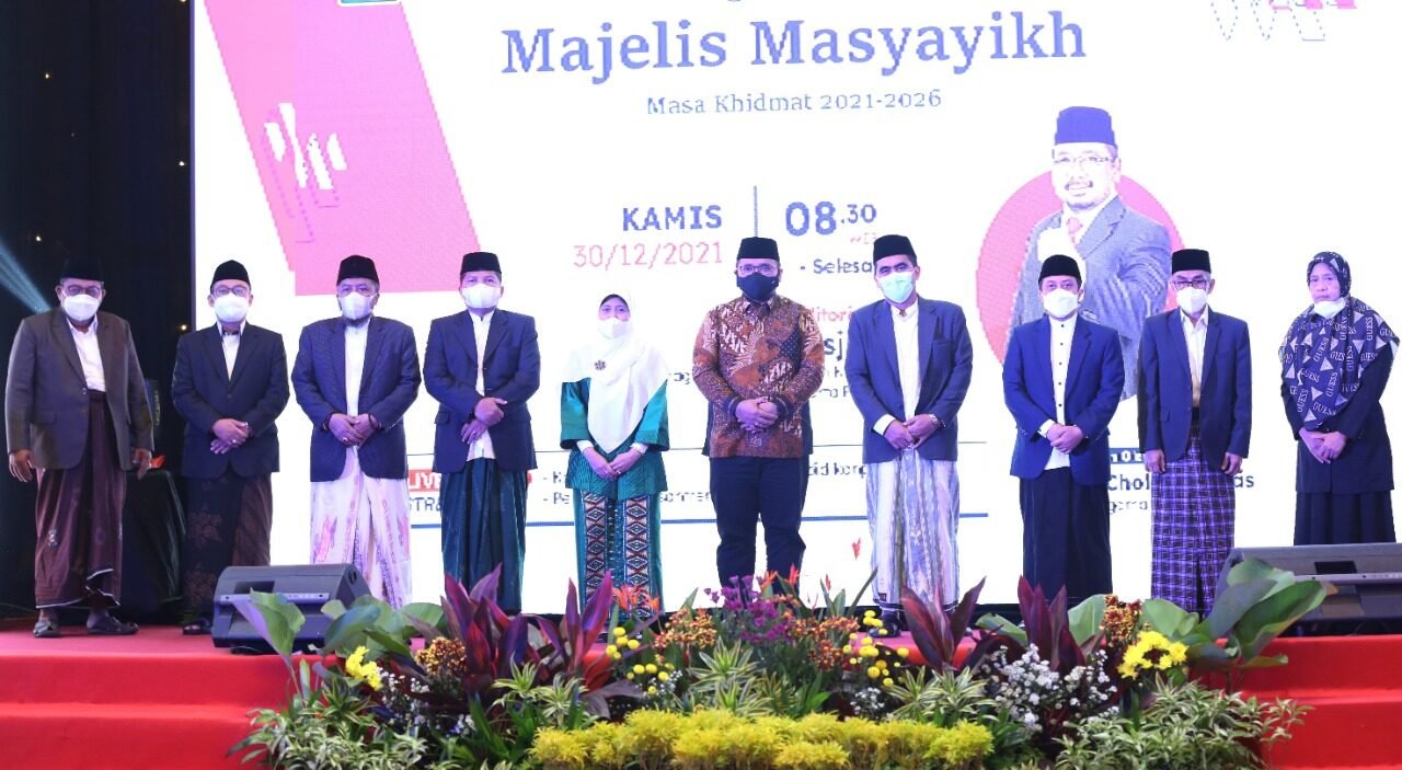 Menteri Agama (Menag) Yaqut Cholil Qoumas mengukuhkan sembilan kiai sebagai Majelis Masyayikh di Jakarta, Kamis (30/12).