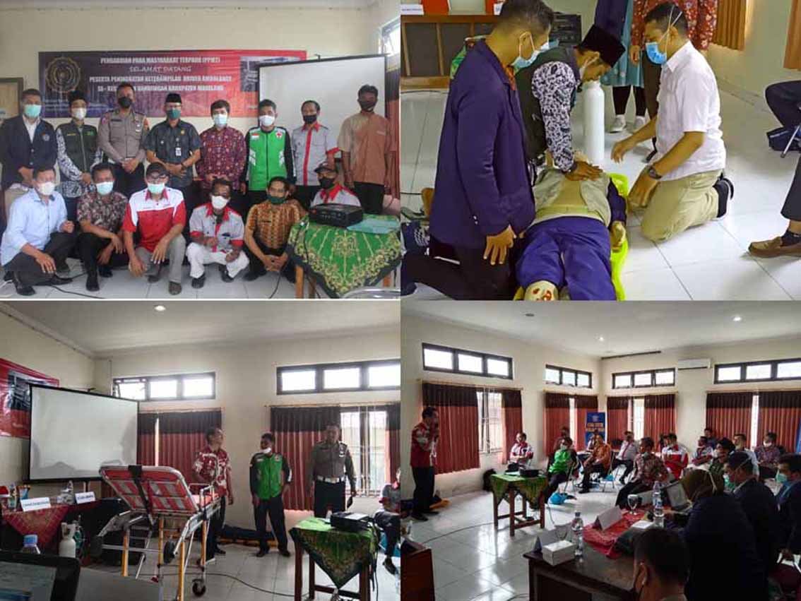 PELATIHAN. Unimma membekali pelatihan para driver ambulance desa se Kecamatan Bandongan, kerjasama dengan Pemerintah Kecamatan Bandongan, RSUD Tidar dan Polres Magelang Kota