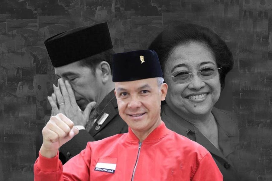 Ilustrasi, Presiden Jokowi, Megawati dan Ganjar Pranowo (Setpres-PDIP-Syaiful Amri-Disway.id)