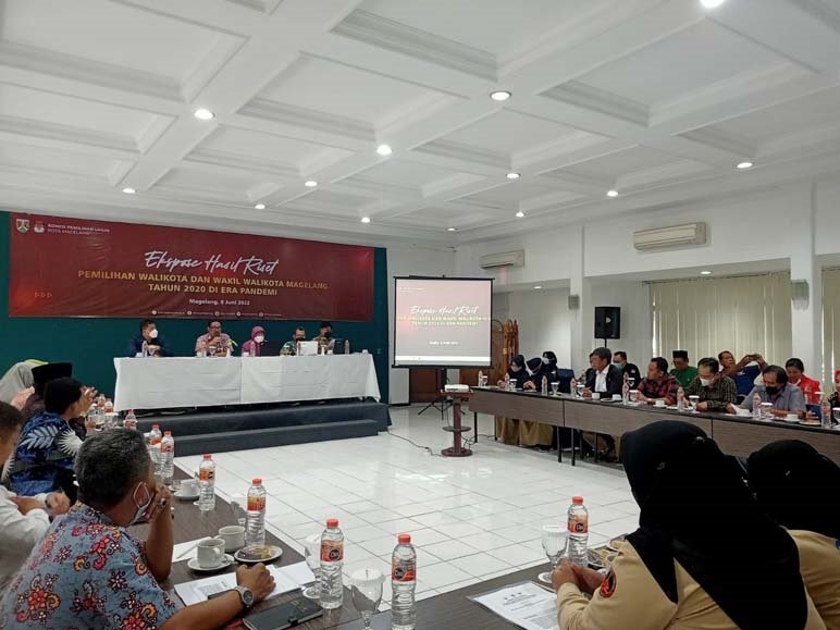 KPU Kota Magelang mengekspos hasil penelitian terhadap partisipasi politik Pemilihan Walikota dan Wakil Walikota Magelang tahun 2020 di masa pandemi