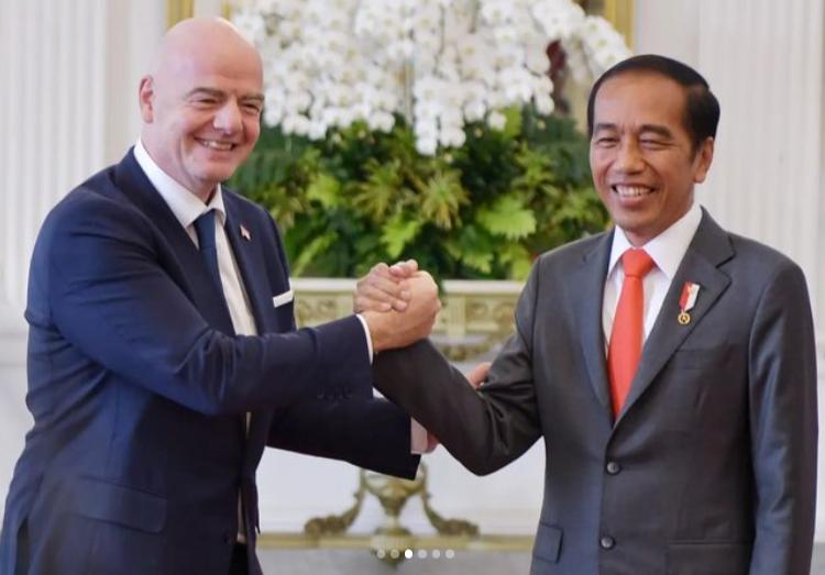 Presiden Jokowi dan Presiden FIFA Gianni Infantino