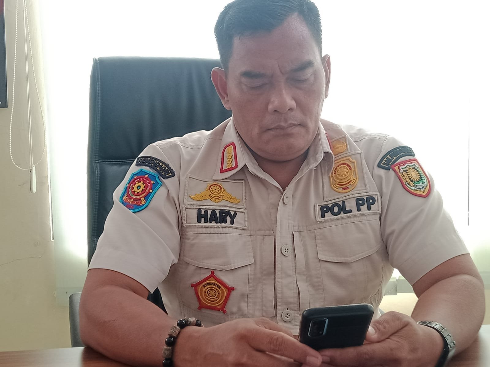 KASATPOL PP. Kepala Satuan Polisi Pamong Praja dan Pemadam Kebakaran Kabupaten Purworejo, Haryono SSos MSi.