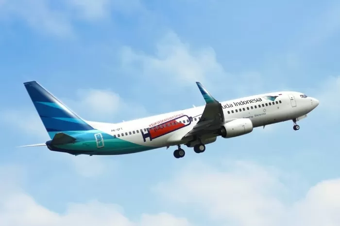MENGUDARA. Potret maskapai Garuda Indonesia yang mengudara untuk mengantarkan penumpang ke tempat tujuan.