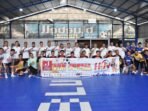 HARI PERS. Meriahkan peringatan Hari Pers Nasional tahun 2023, Komunitas Jurnalis Wonosobo (KJW) kembali gelar Futsal Fun bersama forkopimda.(foto : Agus Supriyadi/Wonosobo ekspres)