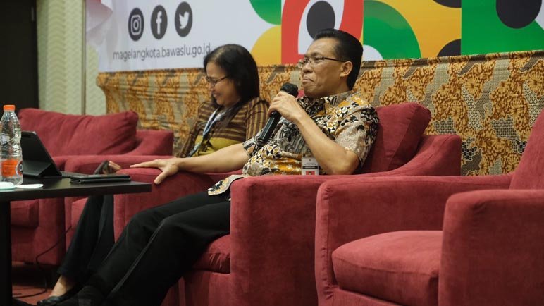 Sebagai Pj Sekda Kota Magelang, Larsita menyatakan dengan tegas untuk sikap netralitas ASN pada pemilu 2024 mendatang. (FOTO : HUNI WEJANG/MAGELANG EKSPRES)